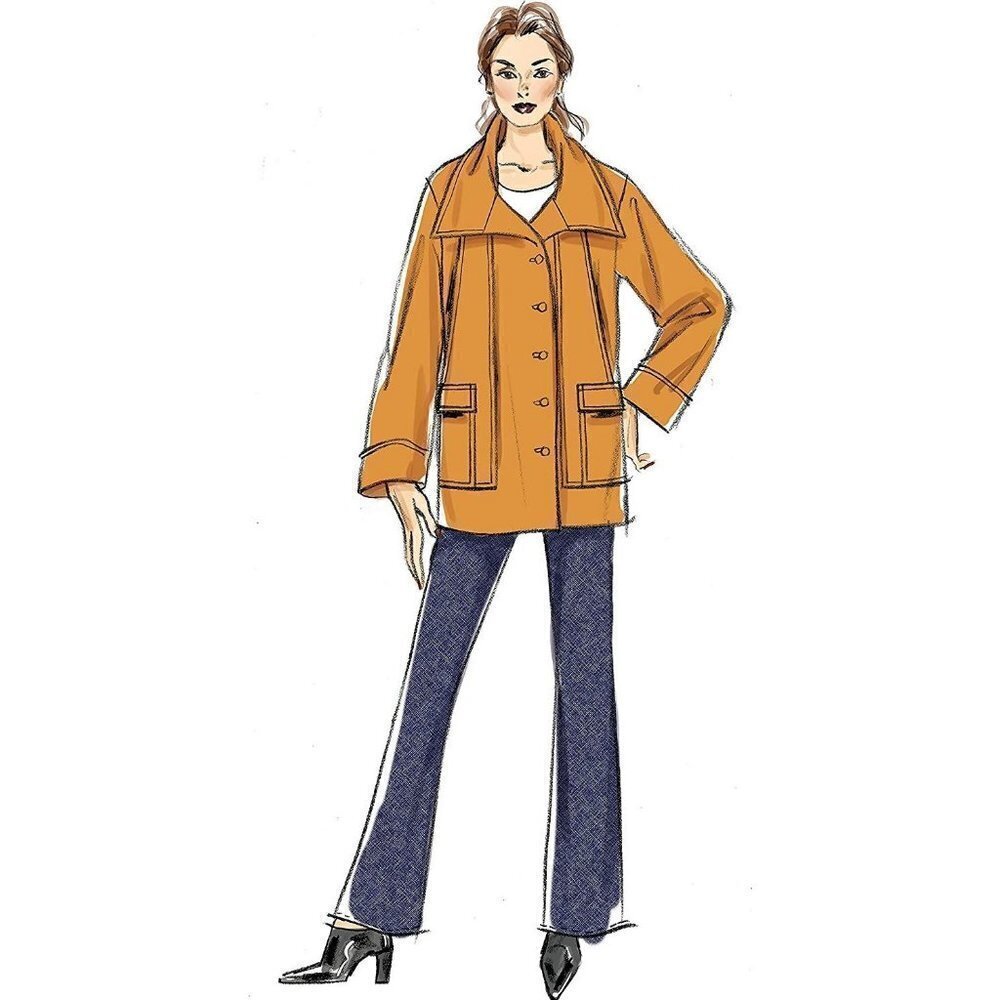 Butterick Sewing Pattern 6721 Coat‎ Jacket Womens Size XXL-6X - Picture 5 of 5